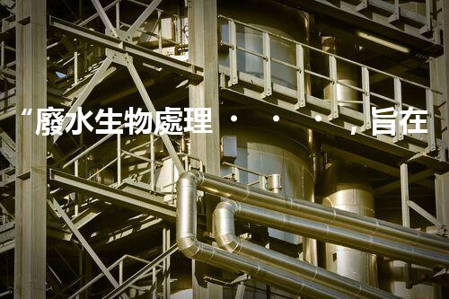 “廢水生物處理，旨在凈化水源，守護碧水藍天”